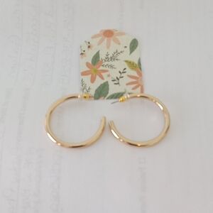 Elegant Gold Post Hoop Earrings